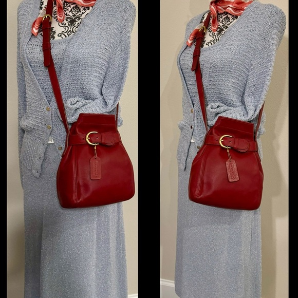 ❤️SOLD❤️Vintage Coach Red Soho Belted Pouch 4156 - Picture 8 of 10